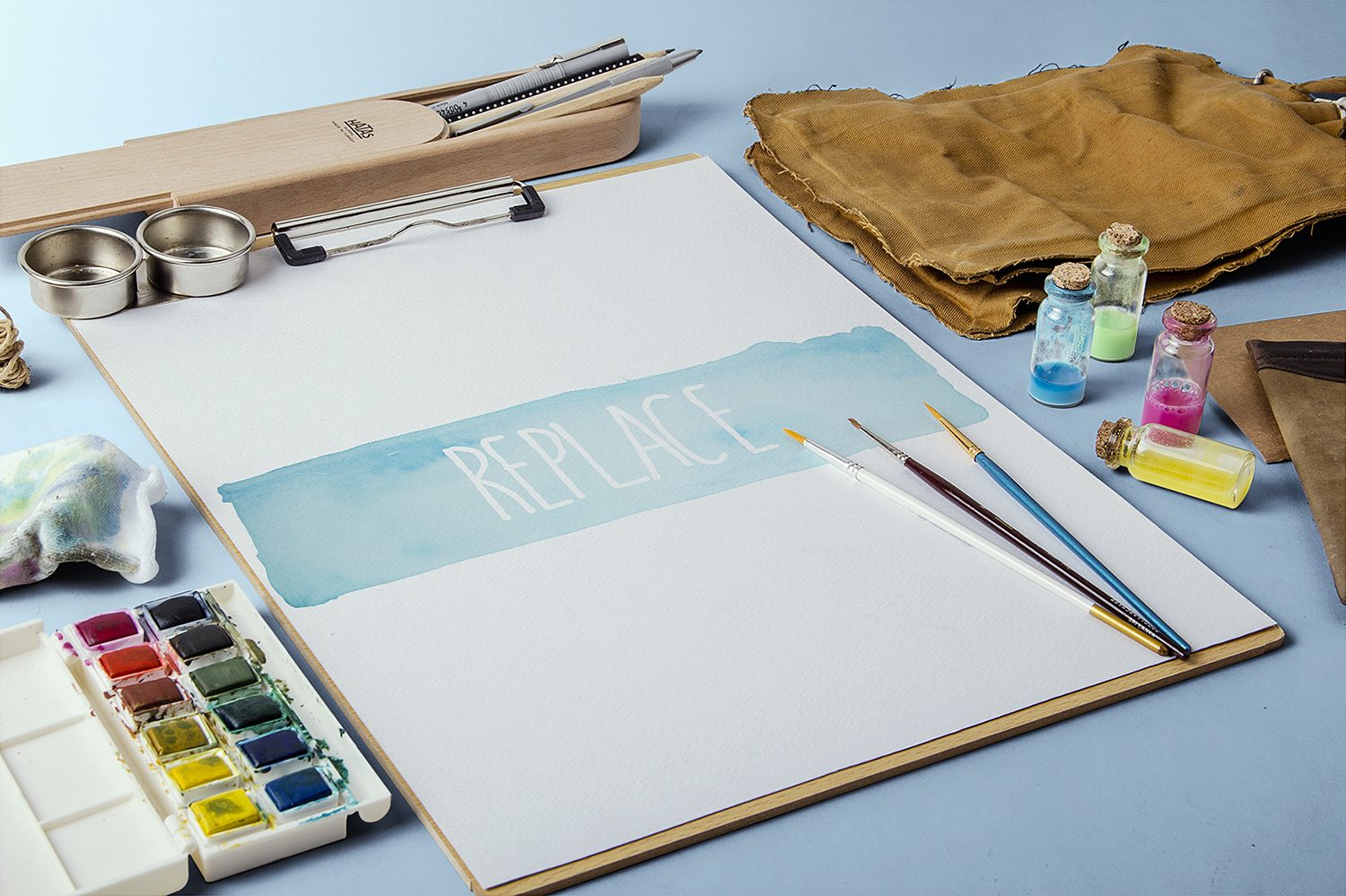 Watercolor Paint Mockup