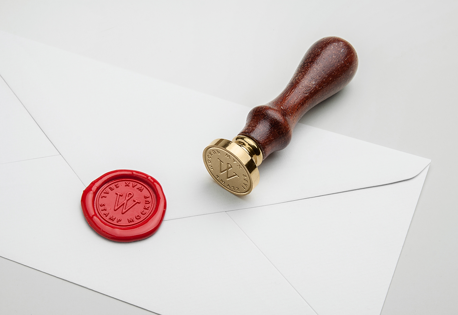 Wax Seal Stamp PSD Mockup