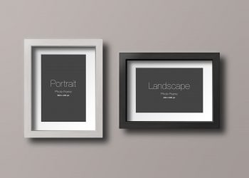 Wood Photo Frame PSD Mockup