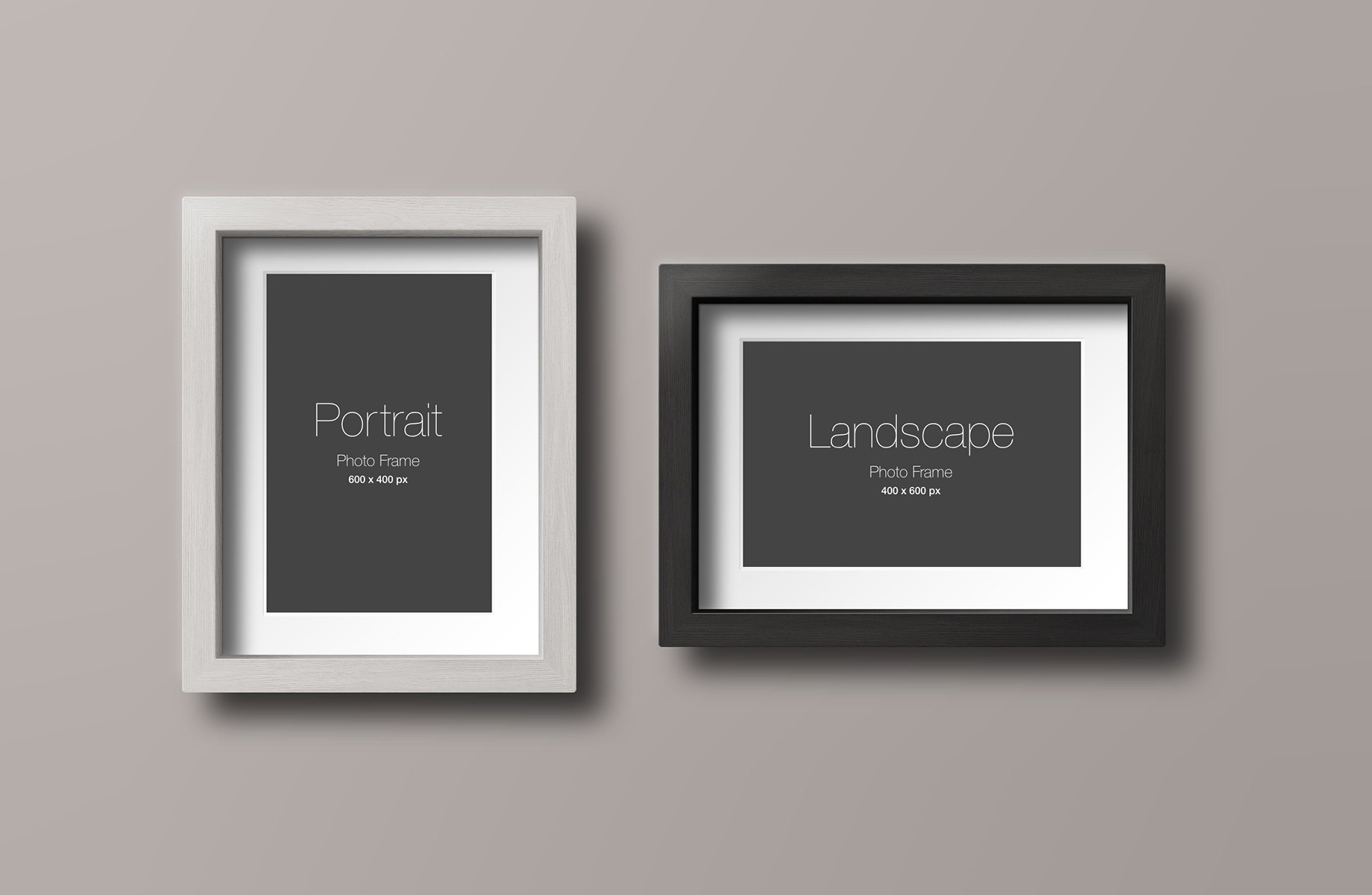 Wood Photo Frame PSD Mockup