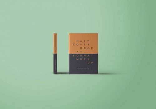 A5 Hardcover Book PSD Mockup