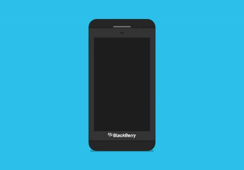 Blackberry Z10 Flat Mockup