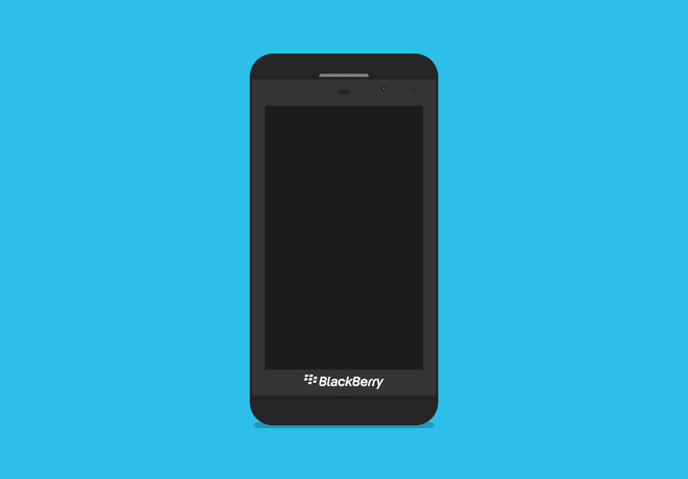 Blackberry Z10 Flat Mockup