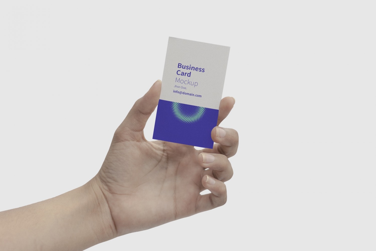 Business Card in Hand Mockup