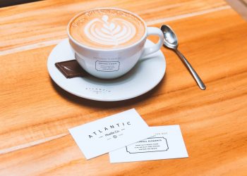 Business Cards Coffee Cup PSD Mockup