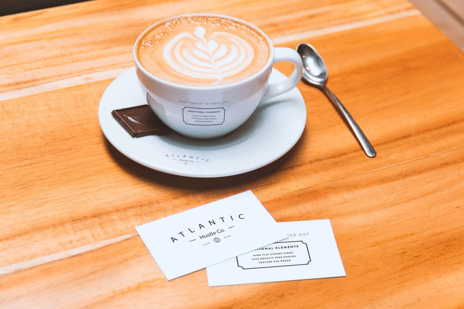 Business Cards Coffee Cup PSD Mockup