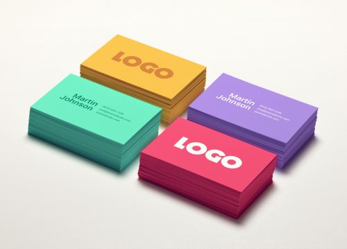 Colorful Business Card PSD Mockup
