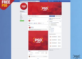 Facebook Page Mockup Template PSD