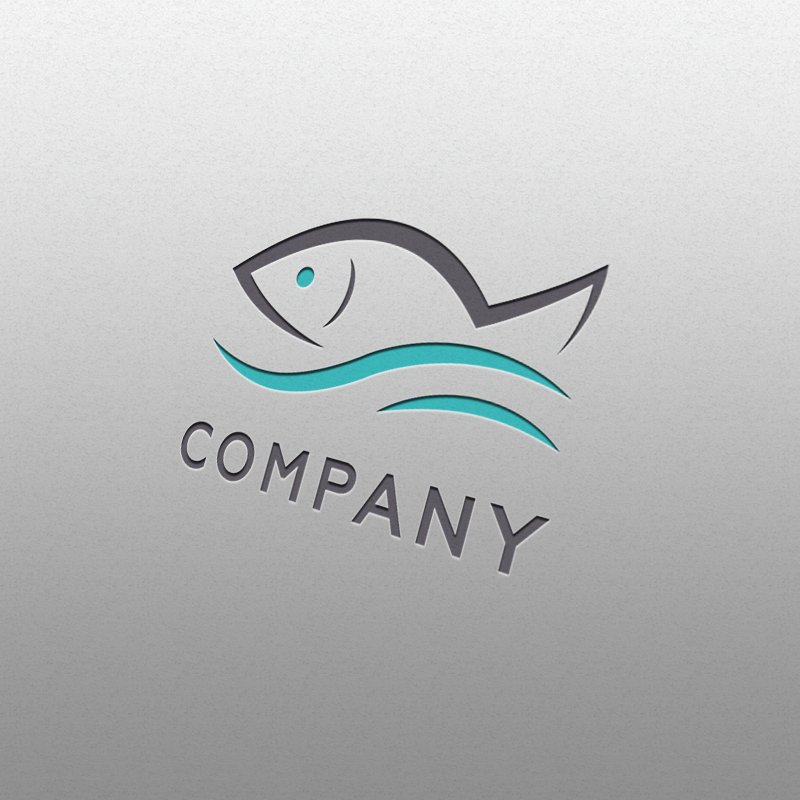 Fish Logo Mockup Template