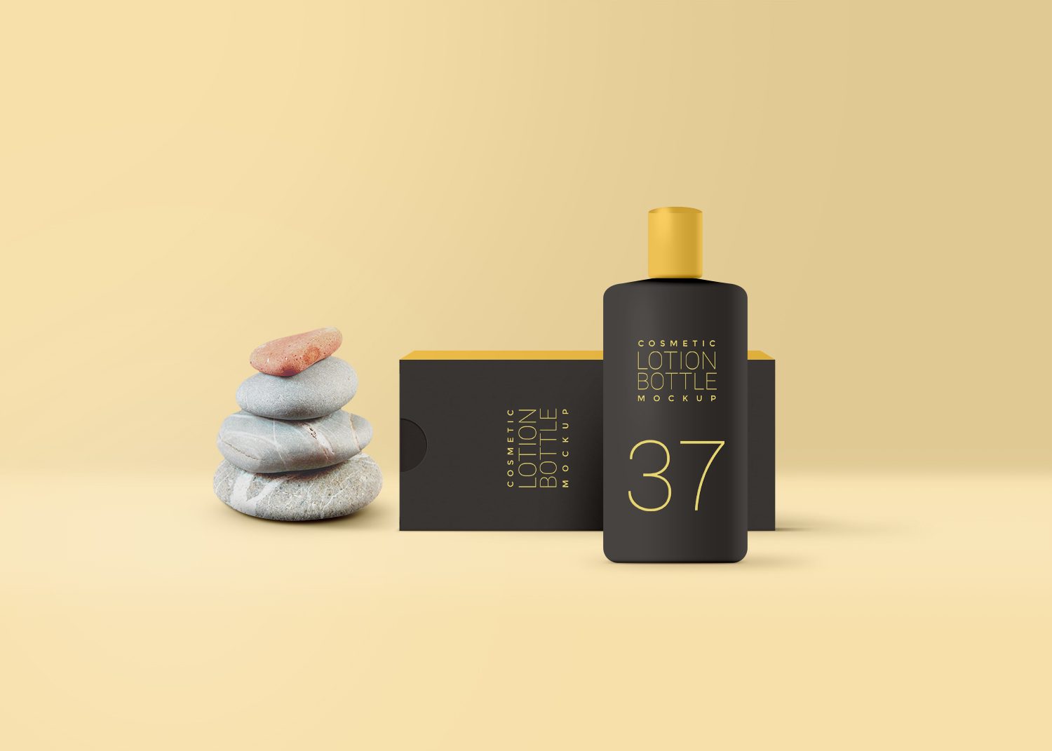 Free Cosmetic Lotion Packaging Mockup