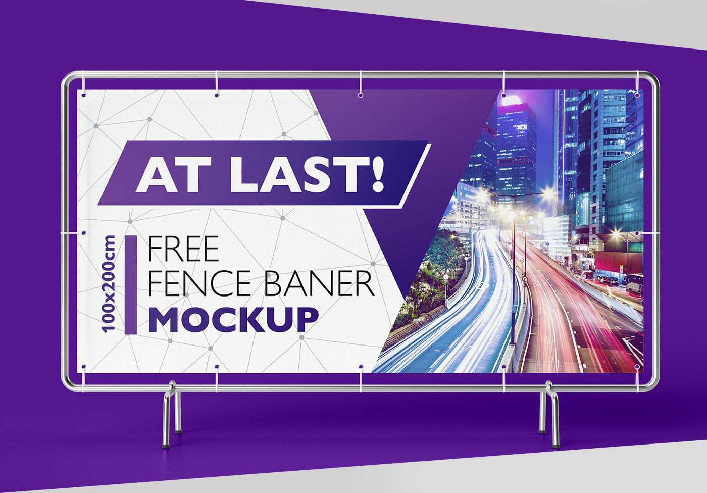 Download Free Fence Banner Mockup Best Free Mockups PSD Mockup Templates