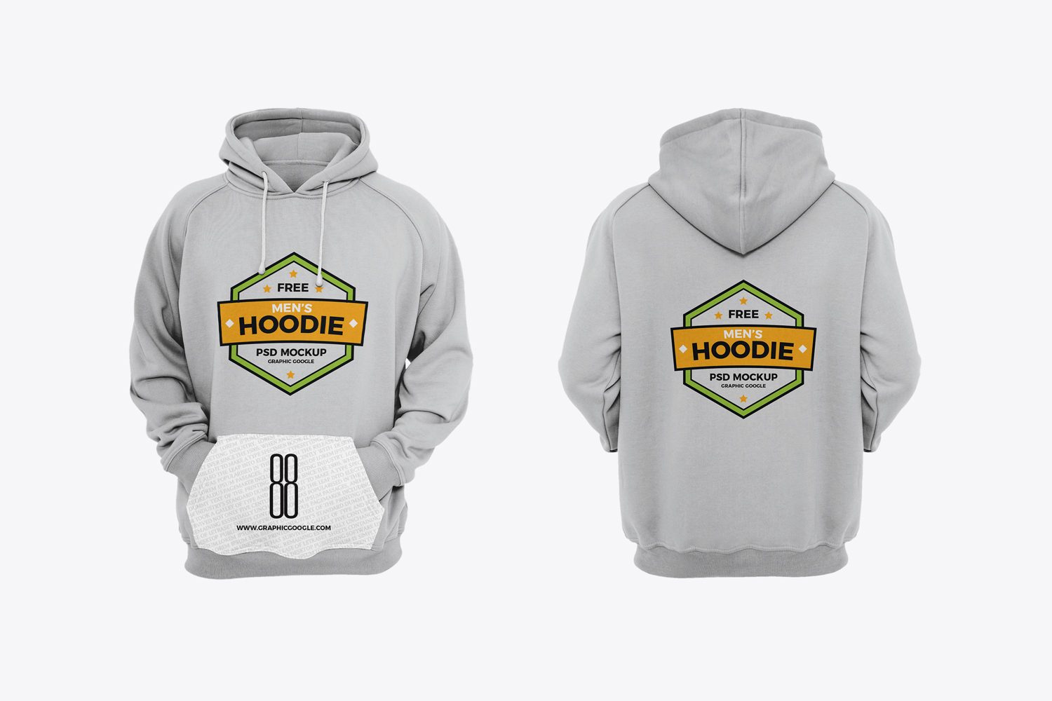 Free Men's Hoodie Mockup