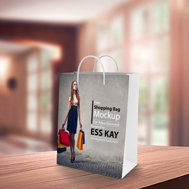 Free Shopping Bag PSD Mockup