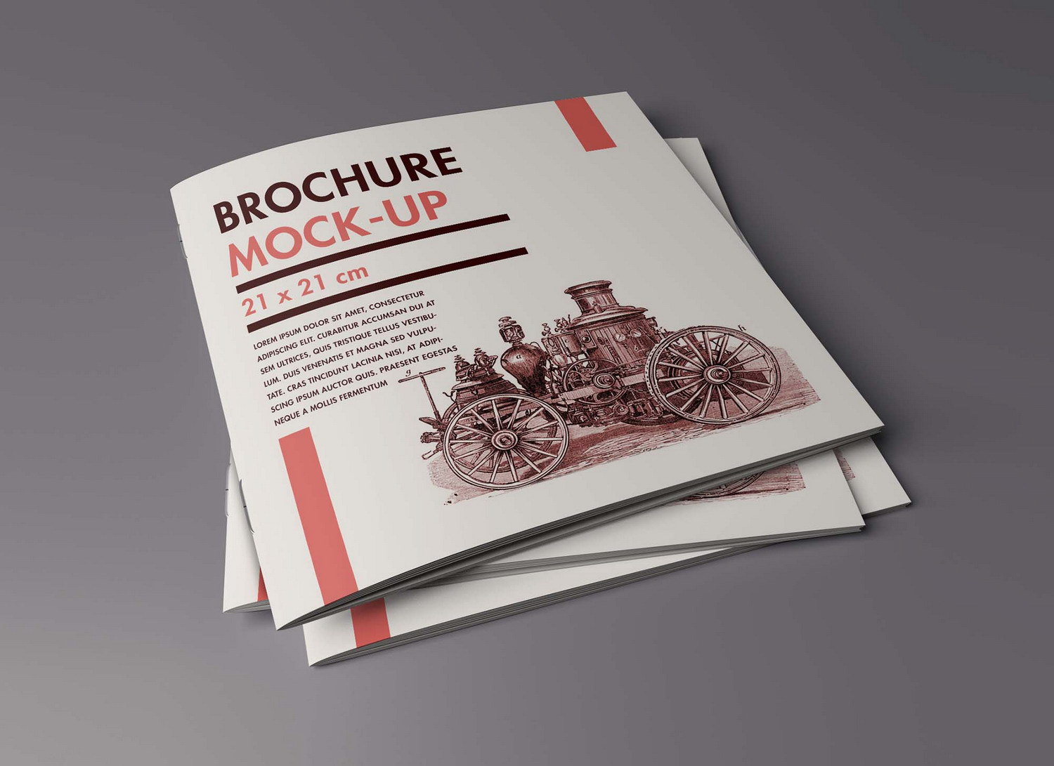 Free Title Inside Brochure PSD Mockup