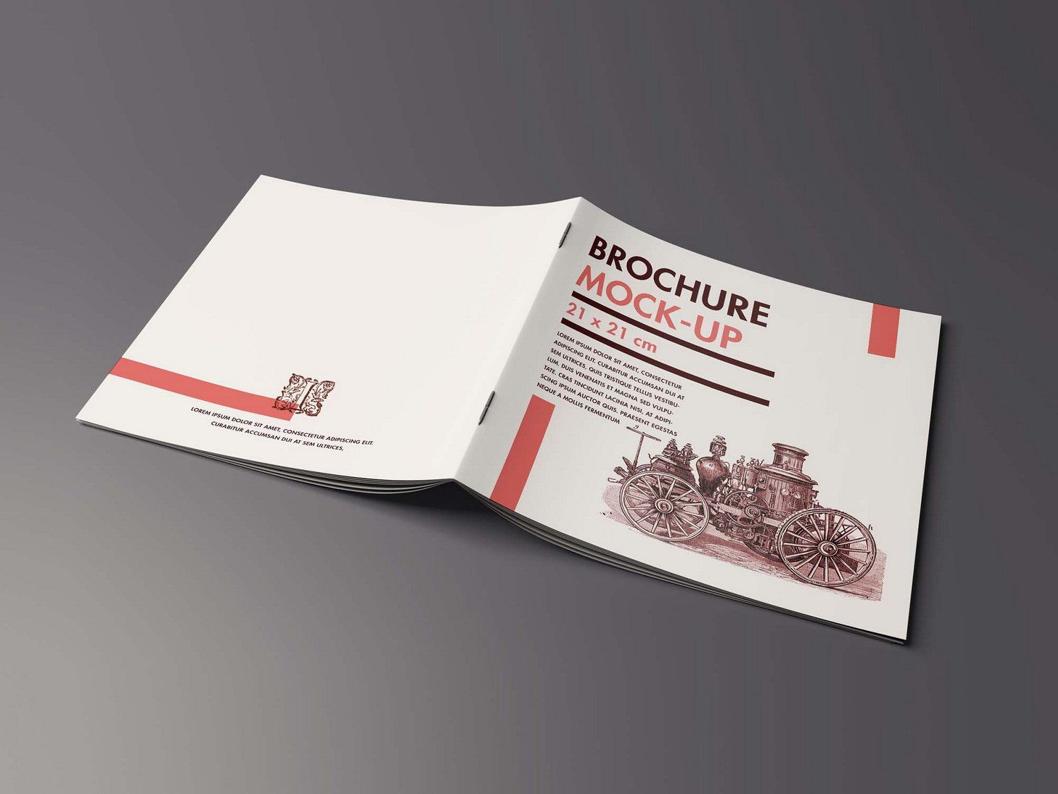 Free Title Inside Brochure PSD Mockup