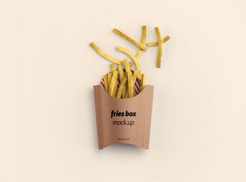 Fries Box Mockup PSD
