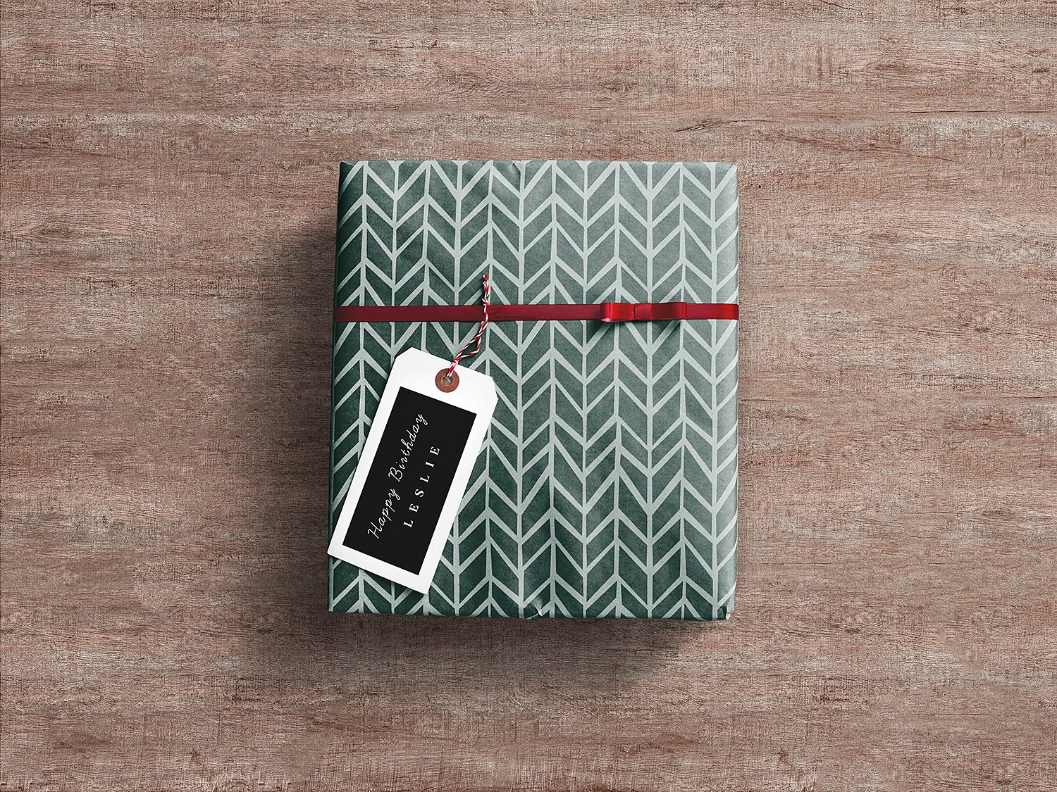 Gift Wrap Box PSD Mockup