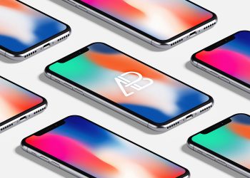 iPhone X Isometric Mockup