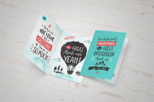 Invitation Greeting Card Mock