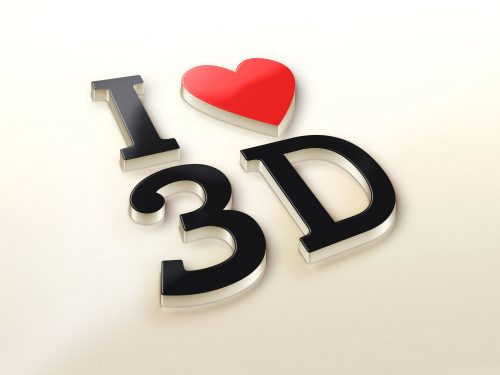 Love 3D Logo Mockup