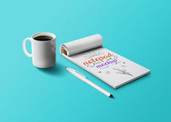 Notepad PSD Mockup