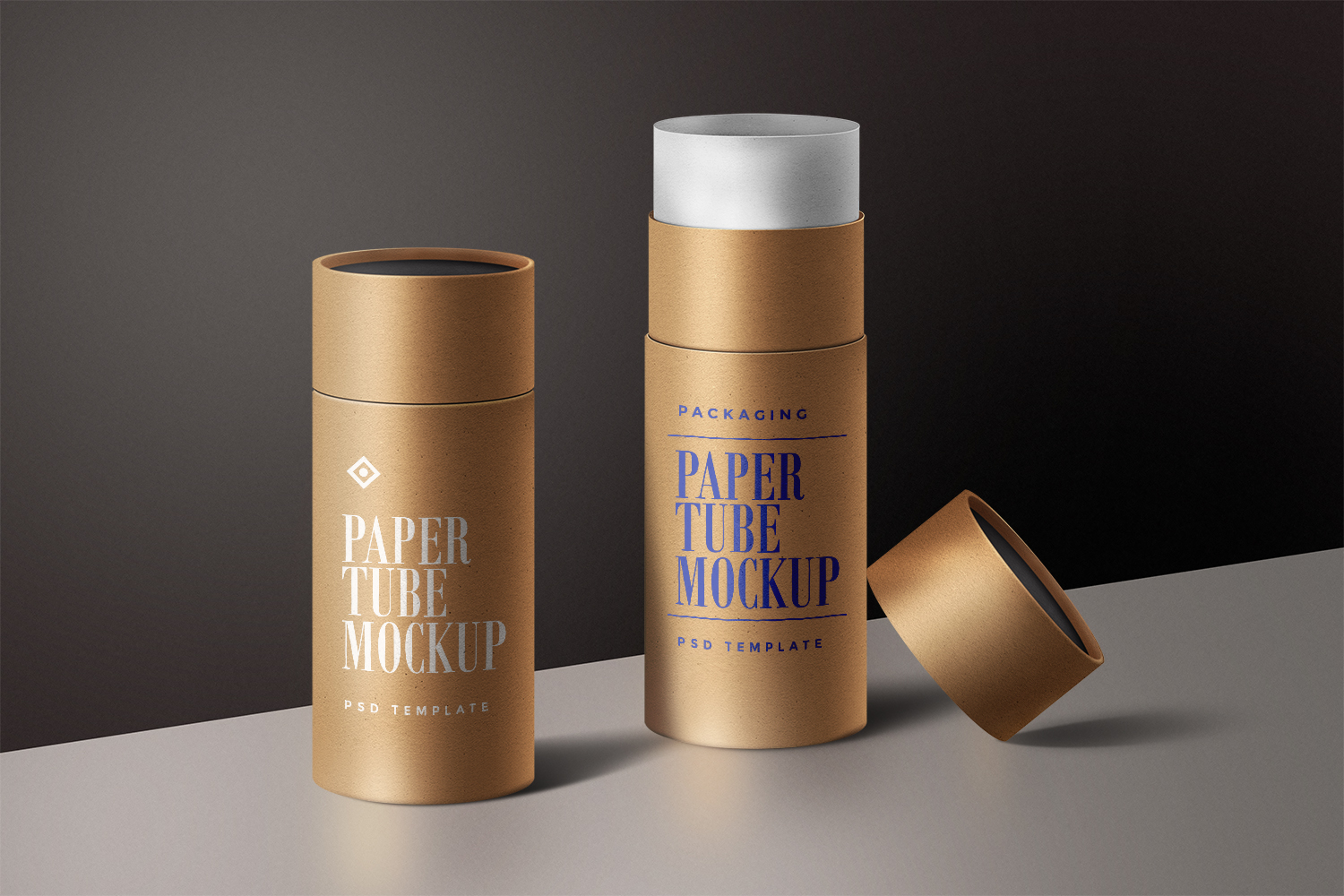 Paper Tube Packaging Mockup Template