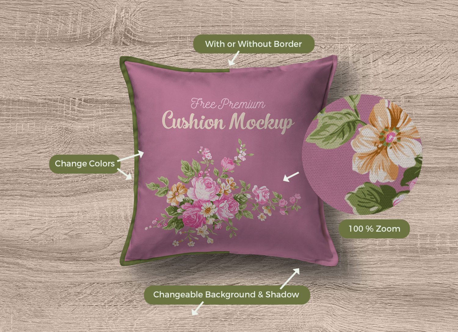 Premium Quality Cushion Cover Mockup