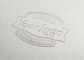 Pressed Cardboard Logo Mockup