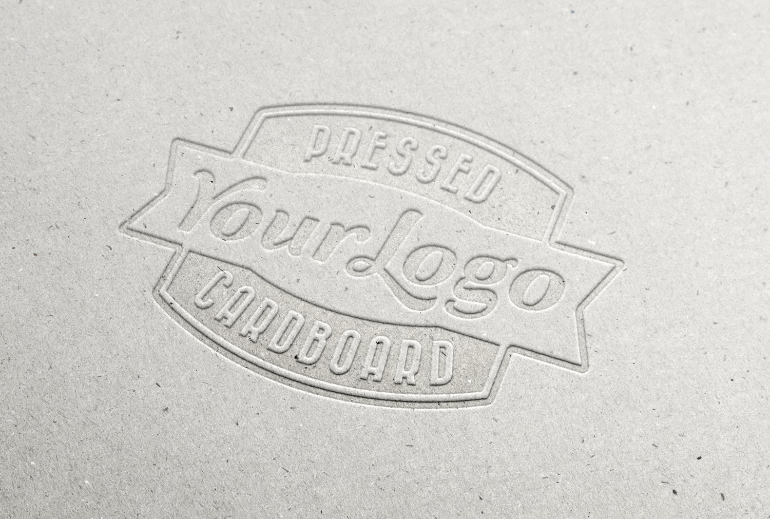 Pressed Cardboard Logo Mockup