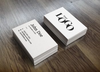 Realistic Business Card PSD Mockup