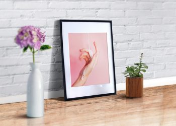 Realistic Photo Frame Mockup PSD