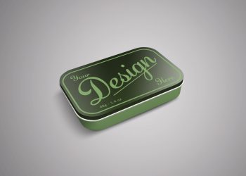 Small Tin Box Mockup PSD