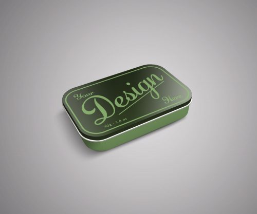 Small Tin Box Mockup PSD