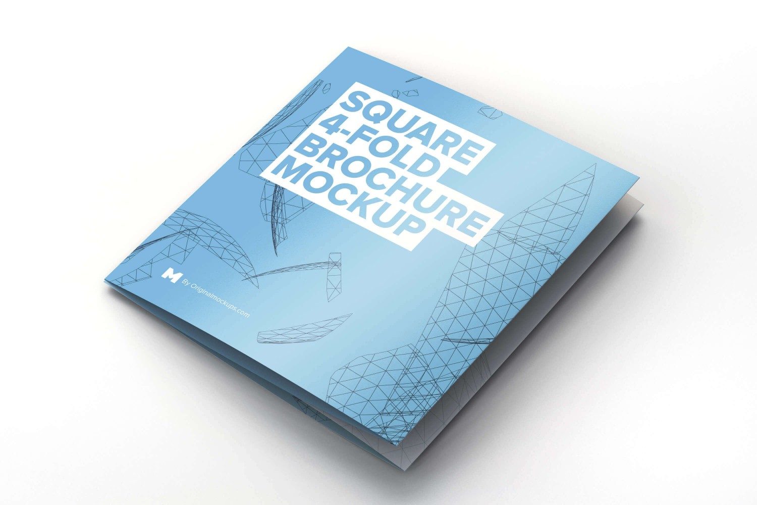 Square 4-Fold Brochure Mockup