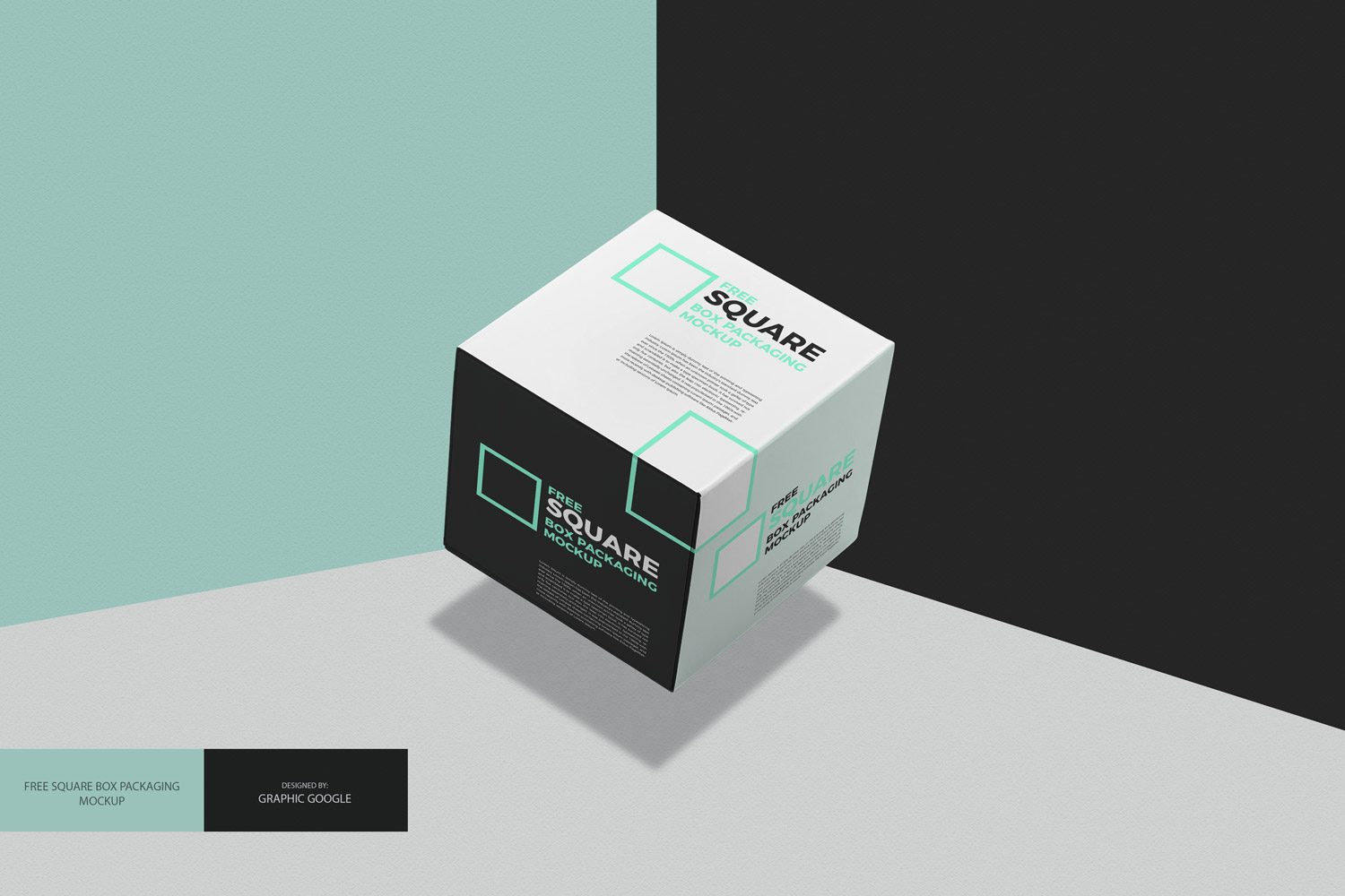 Square Box Packaging Mockup