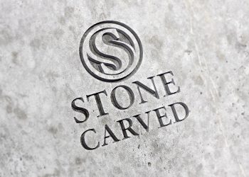 Stone Carved Logo Mockup