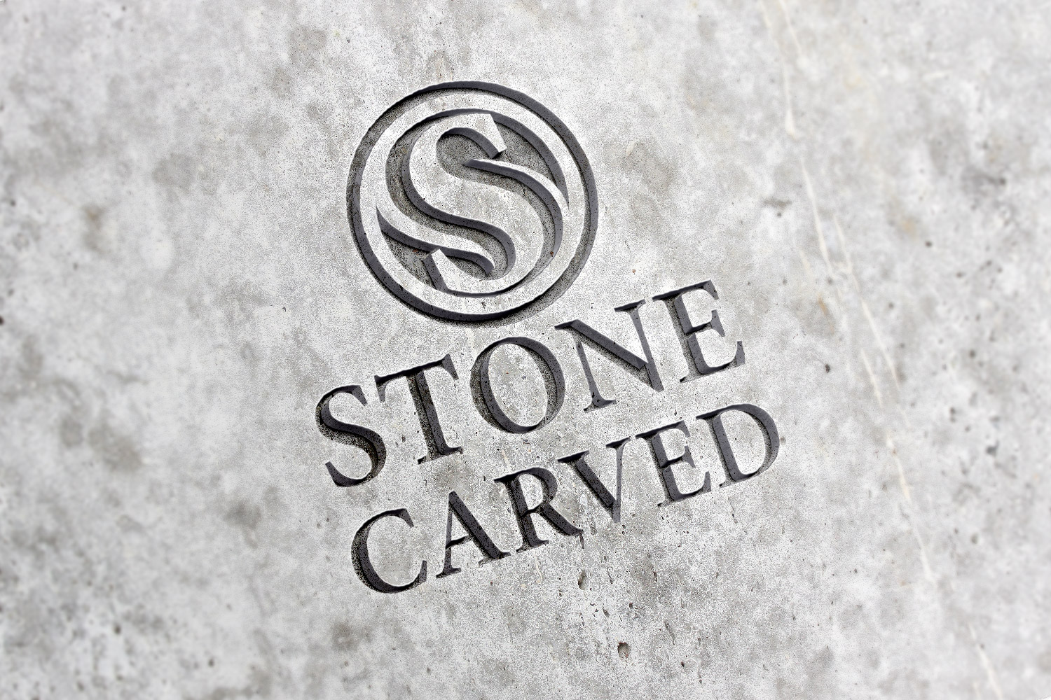 Stone Carved Logo Mockup