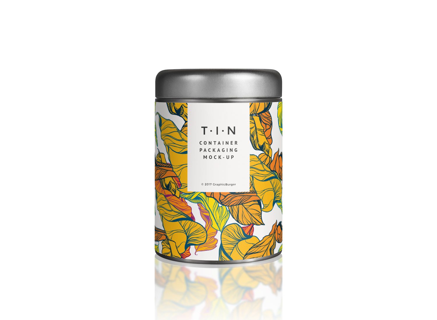 Tin Container Packaging Mockup