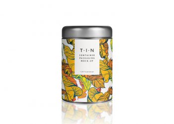 Tin Container Packaging Mockup