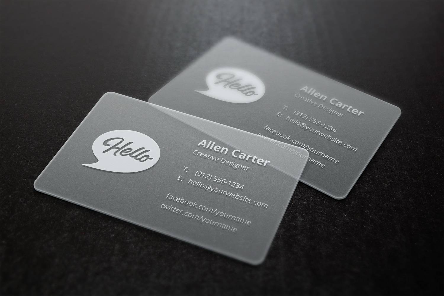 Download Translucent Business Cards Mockup Best Free Mockups