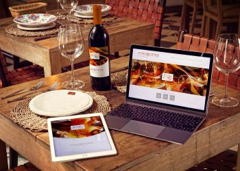 Wine Bottle iPad Air 2 Macbook Mockup