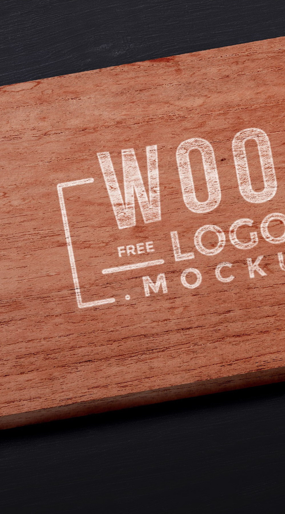 Wood Logo Mockup PSD