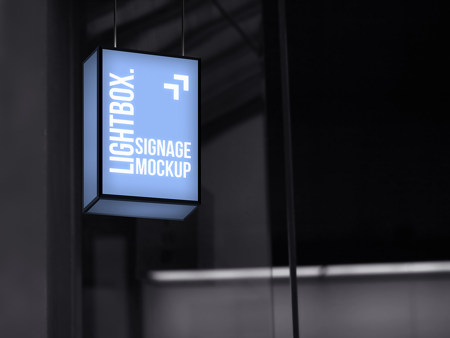 Download Hanging-Lightbox-Signage-Mockup - Best Free Mockups