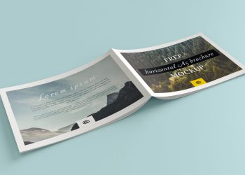 A5 Horizontal Brochure Mockup