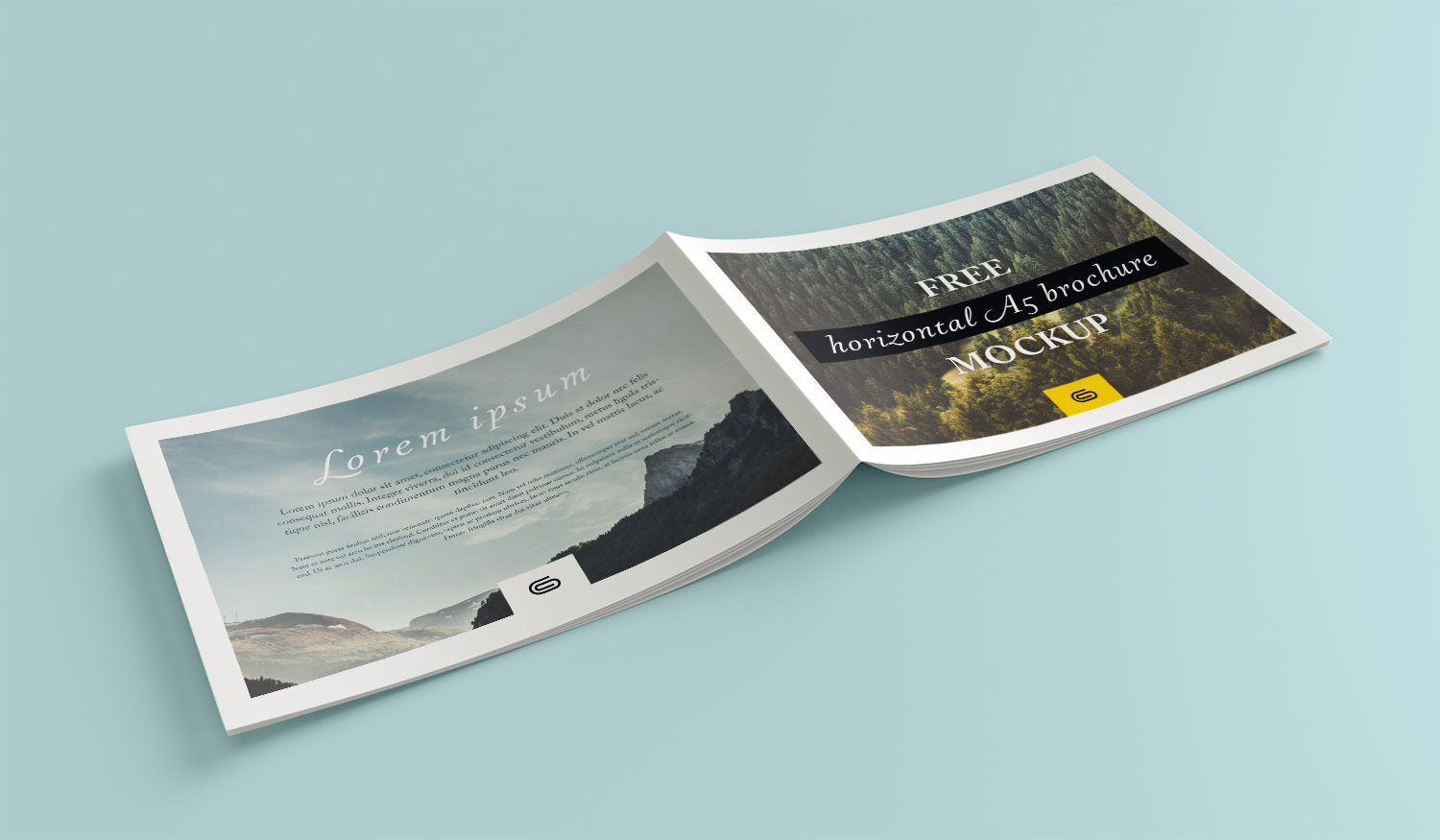 A5 Horizontal Brochure Mockup