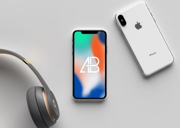 Apple iPhone X Front & Back Mockup 3D Render