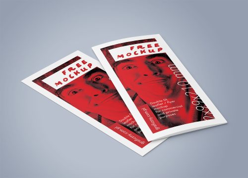 Bi-Fold DL Leaflet Mockup