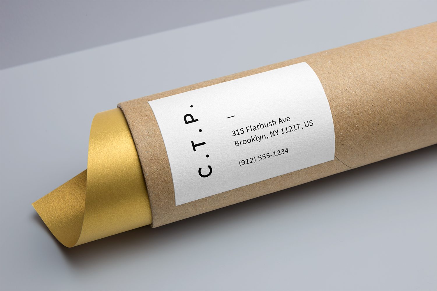 Cardboard Tube Packaging Mockup