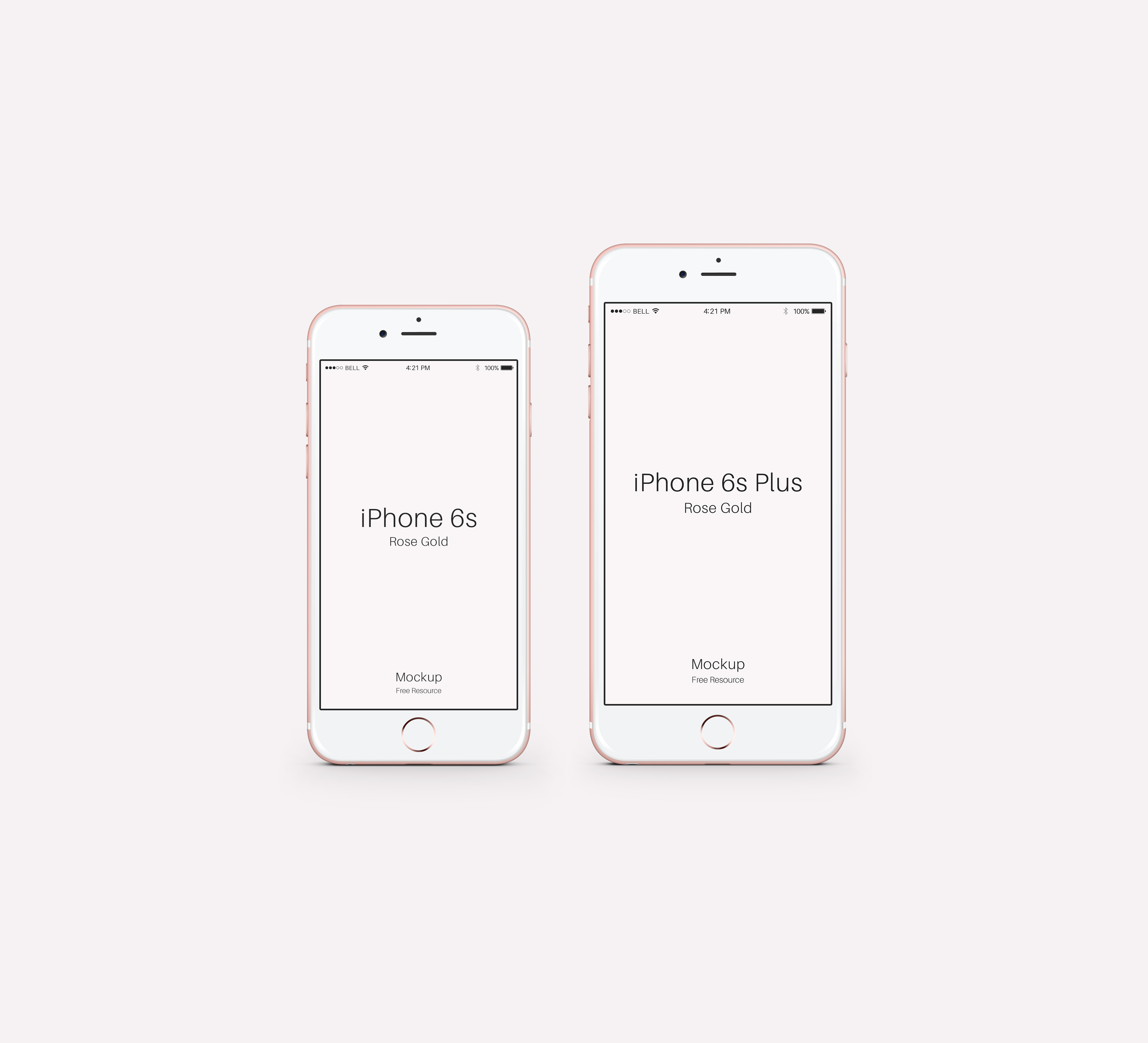 Clean Iphone 6s 6s Plus Rose Gold Mockups Best Free Mockups