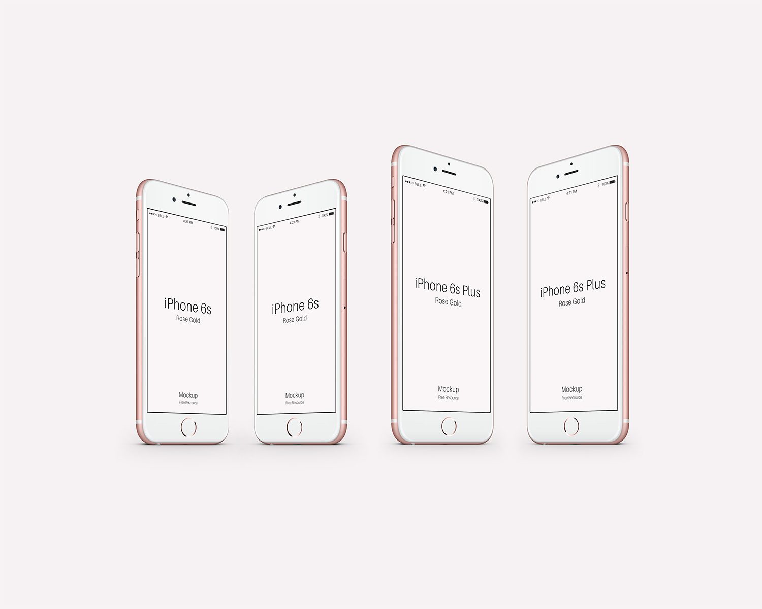 Clean iPhone 6s/6s Plus Rose Gold Mockups